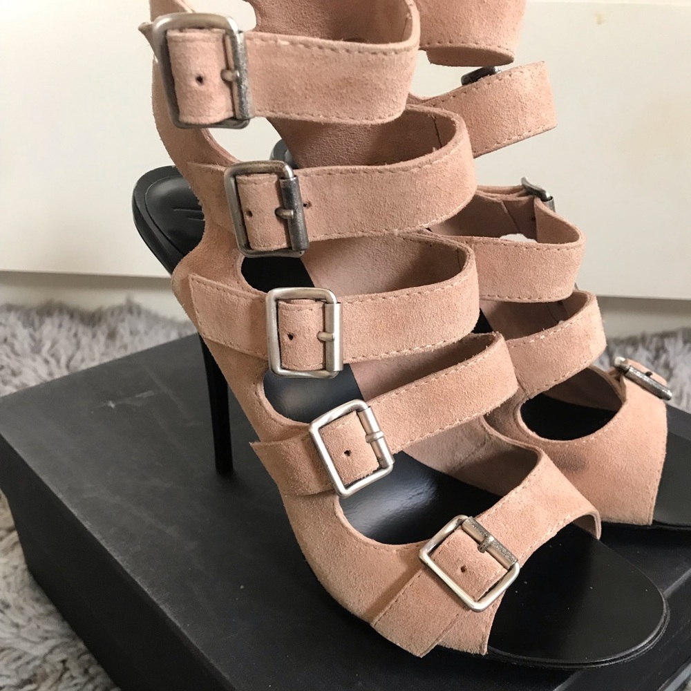 Suede Strapped Heel